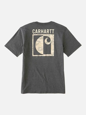 (107296) 어바인 블록 카모 반팔티 CARBON HEATHER